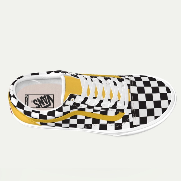 VANS | Custom made Old Skool Yellow & Checkered Shoe - Picture 2 of 11